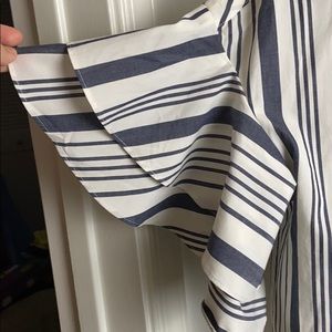 NWT ANEWDAY flattering sleeves stripes blouse